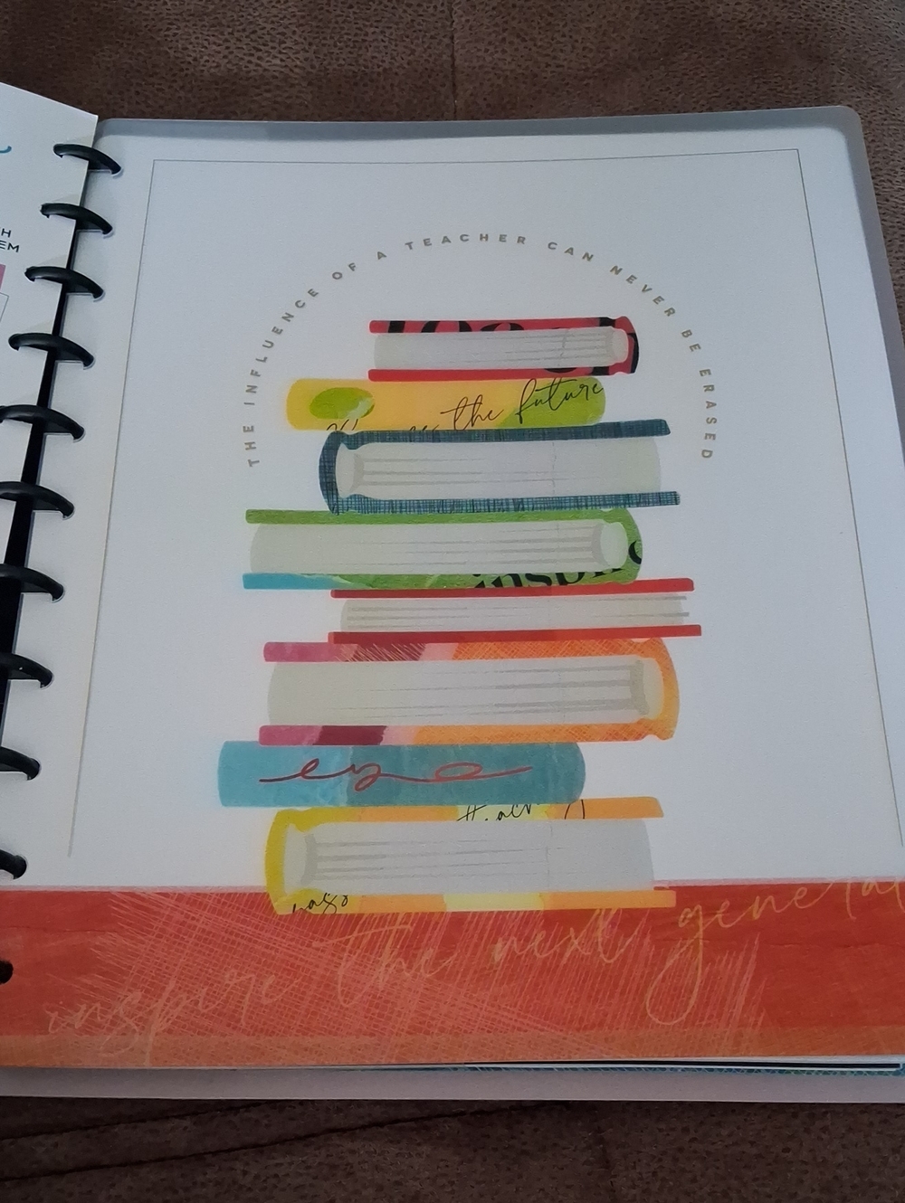The Happy Planner Colorful Stacked Books Teacher Planner 2026/2027